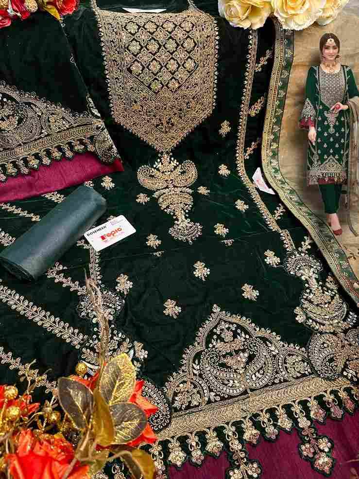 Fepic 1271 Colours By Fepic 1271-B To 1271-C Series Beautiful Pakistani Suits Colorful Stylish Fancy Casual Wear & Ethnic Wear Velvet Embroidered Dresses At Wholesale Price