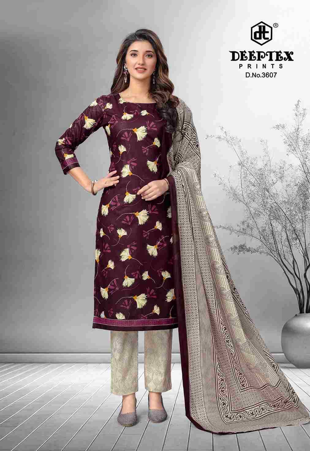 Chief Guest Vol-36 By Deeptex Prints 3601 To 3615 Series Beautiful Suits Colorful Stylish Fancy Casual Wear & Ethnic Wear Cotton Print Dresses At Wholesale Price