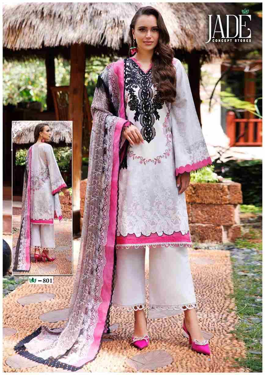 Crimson Lawn Vol-8 By Jade 801 To 806 Series Beautiful Festive Suits Colorful Stylish Fancy Casual Wear & Ethnic Wear Pure Lawn Embroidered Dresses At Wholesale Price