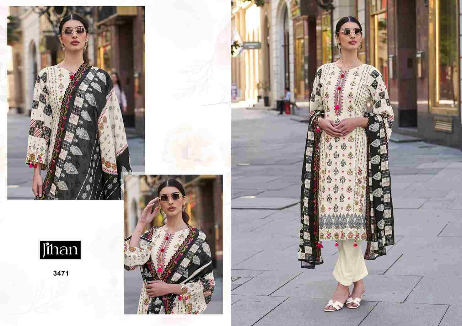 Bin Saeed Vol-1 By Jihan 3471 To 3474 Series Beautiful Stylish Pakistani Suits Fancy Colorful Casual Wear & Ethnic Wear & Ready To Wear Pure Lawn Print Dresses At Wholesale Price