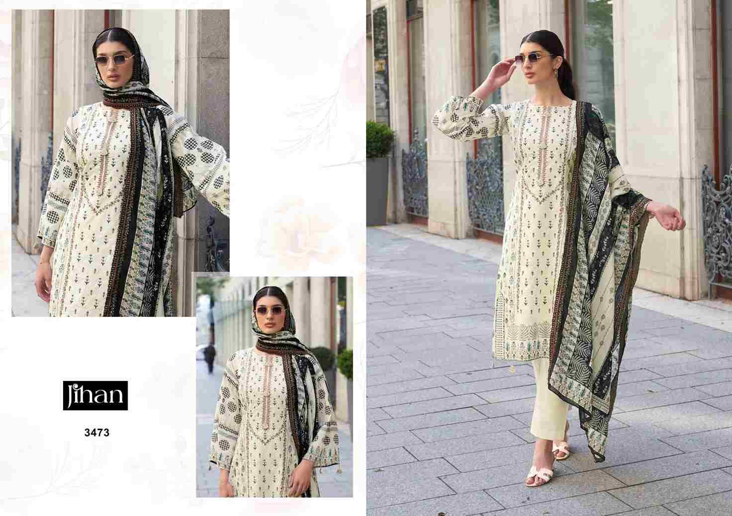 Bin Saeed Vol-1 By Jihan 3471 To 3474 Series Beautiful Stylish Pakistani Suits Fancy Colorful Casual Wear & Ethnic Wear & Ready To Wear Pure Lawn Print Dresses At Wholesale Price