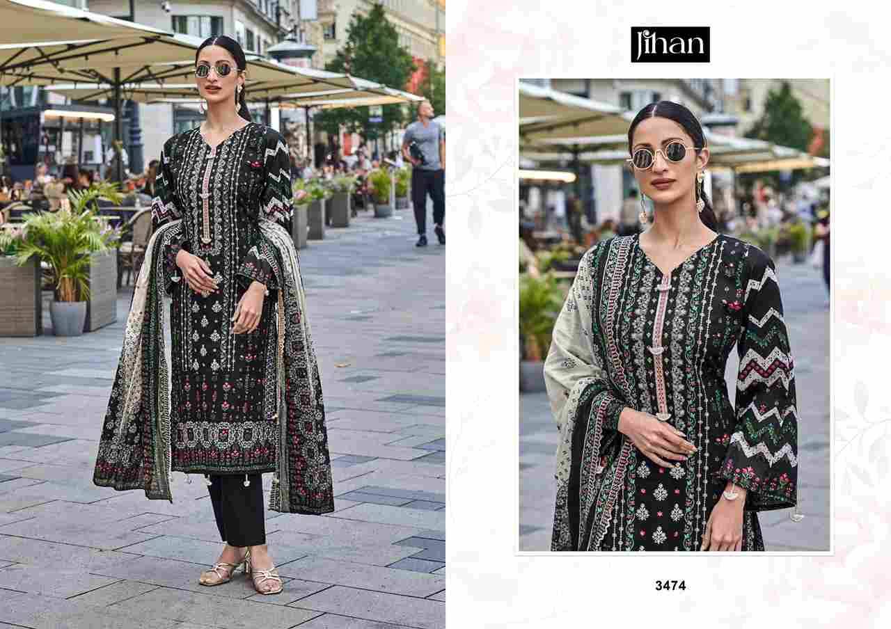 Bin Saeed Vol-1 By Jihan 3471 To 3474 Series Beautiful Stylish Pakistani Suits Fancy Colorful Casual Wear & Ethnic Wear & Ready To Wear Pure Lawn Print Dresses At Wholesale Price