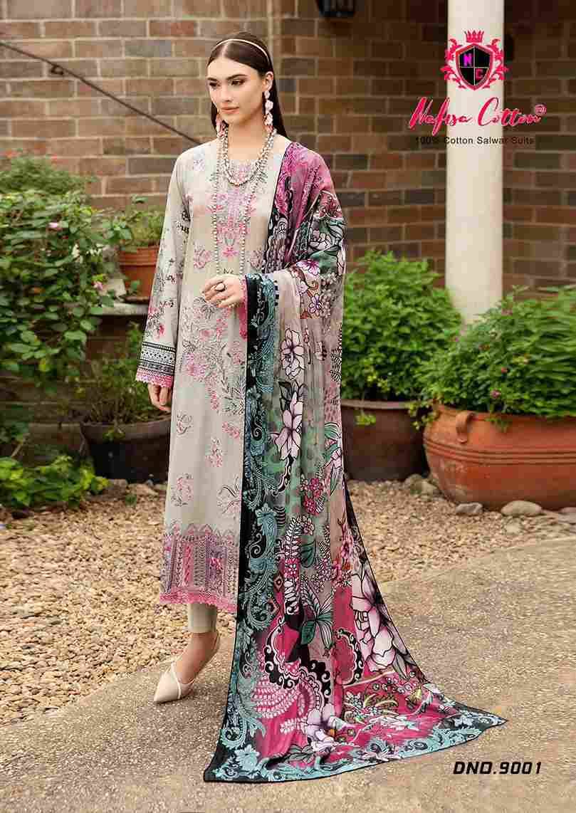 Faiza Vol-9 By Nafisa Cotton 9001 To 9006 Series Beautiful Fetsive Suits Stylish Fancy Colorful Casual Wear & Ethnic Wear Pure Cotton Dresses At Wholesale Price