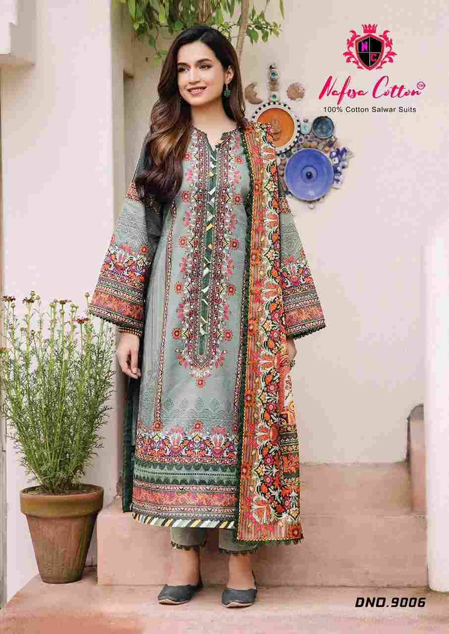 Faiza Vol-9 By Nafisa Cotton 9001 To 9006 Series Beautiful Fetsive Suits Stylish Fancy Colorful Casual Wear & Ethnic Wear Pure Cotton Dresses At Wholesale Price