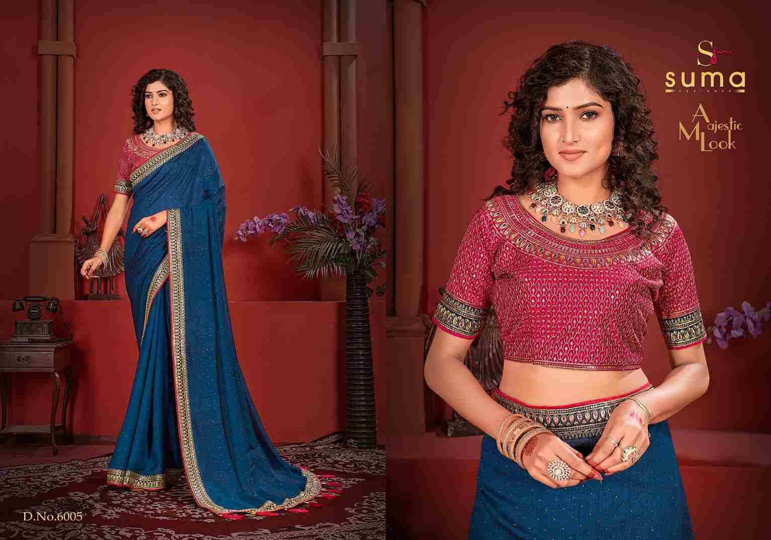 Avikya By Suma 6001 To 6010 Series Indian Traditional Wear Collection Beautiful Stylish Fancy Colorful Party Wear & Occasional Wear Vichitra Silk Sarees At Wholesale Price