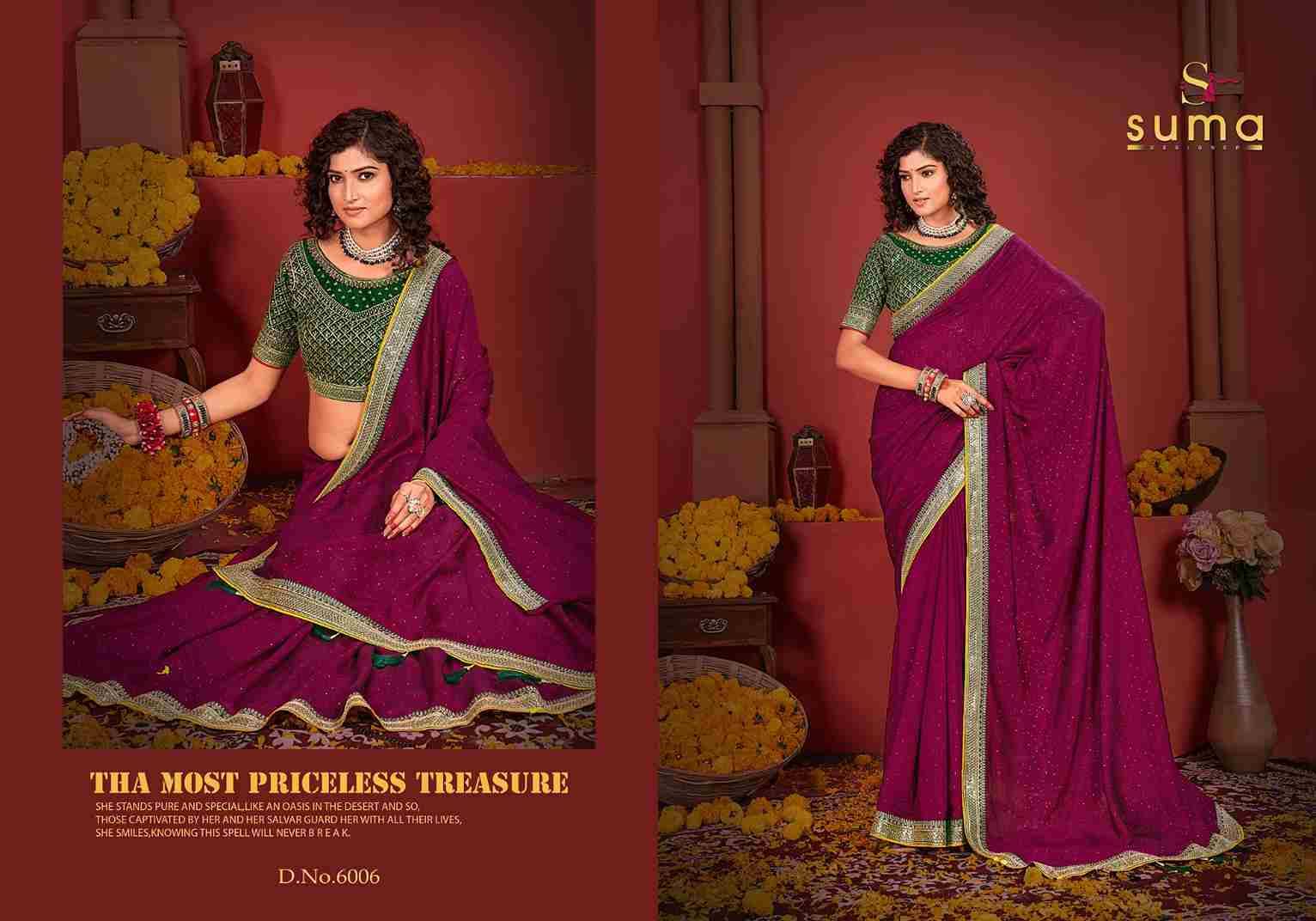 Avikya By Suma 6001 To 6010 Series Indian Traditional Wear Collection Beautiful Stylish Fancy Colorful Party Wear & Occasional Wear Vichitra Silk Sarees At Wholesale Price