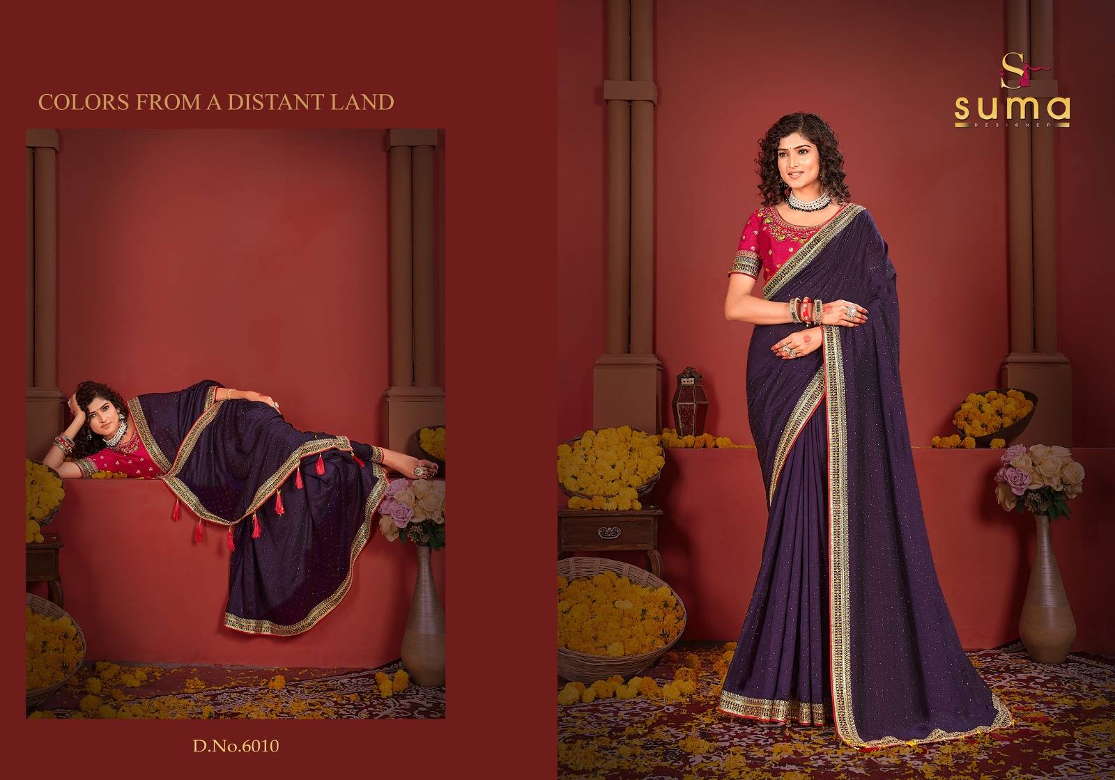 Avikya By Suma 6001 To 6010 Series Indian Traditional Wear Collection Beautiful Stylish Fancy Colorful Party Wear & Occasional Wear Vichitra Silk Sarees At Wholesale Price