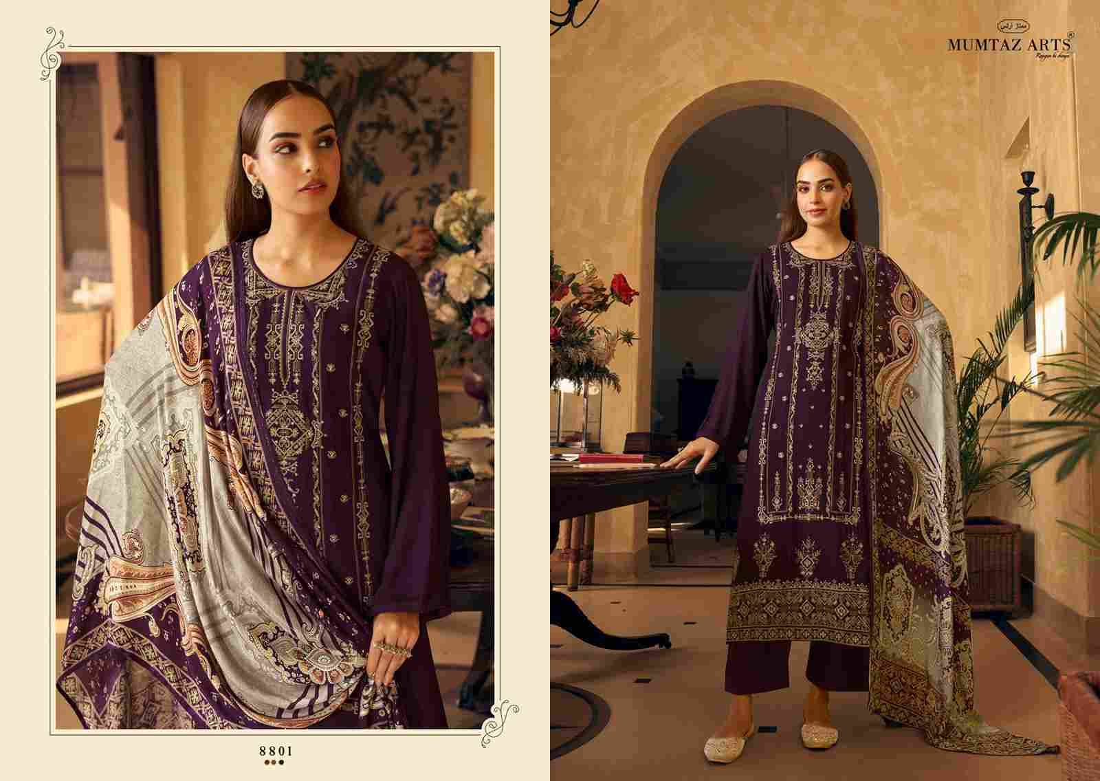 Rubina By Mumtaz Arts 8801 To 8806 Series Beautiful Festive Suits Colorful Stylish Fancy Casual Wear & Ethnic Wear Pure Viscose Pashmina Print Dresses At Wholesale Price