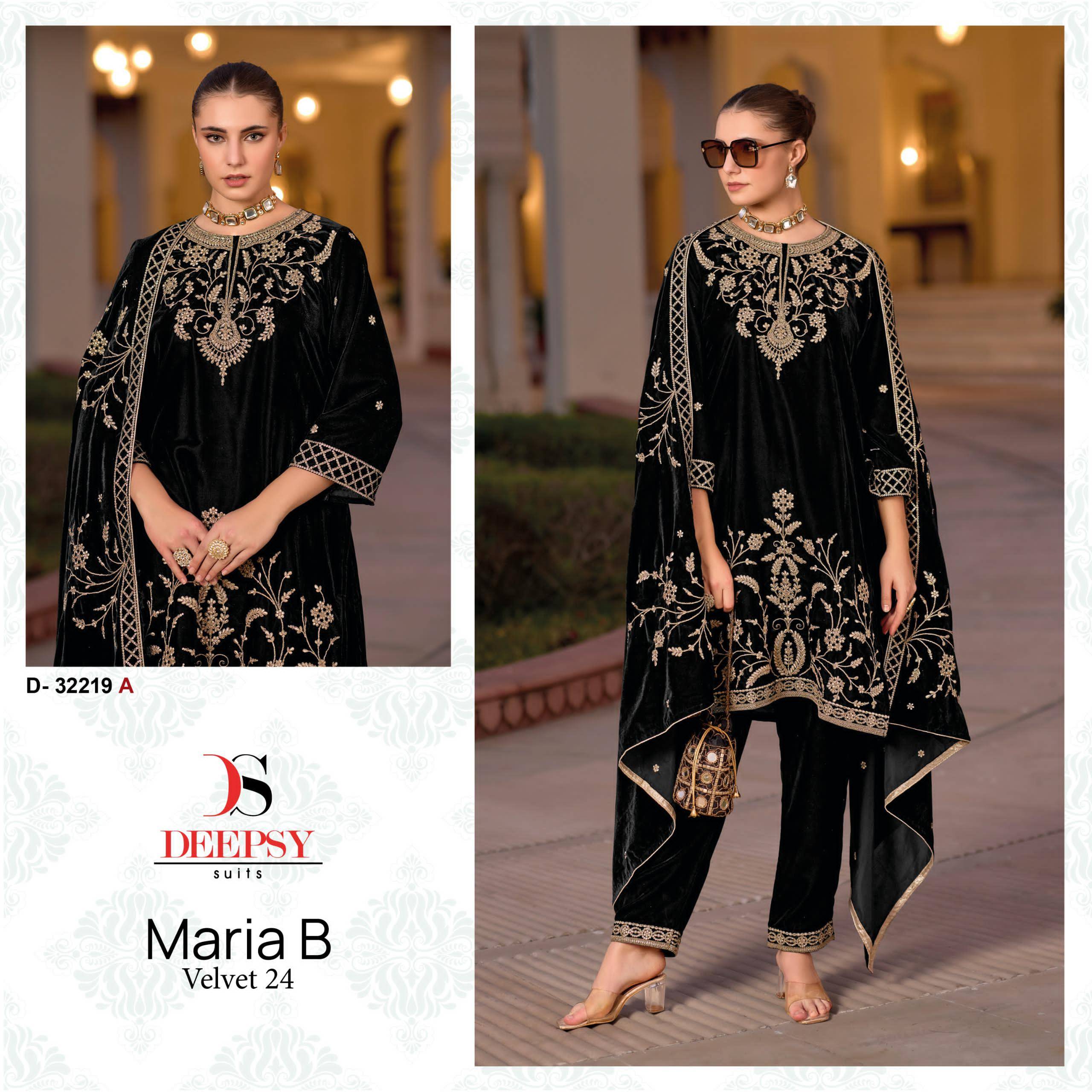 Velvet 32219 Colours By Deepsy Suits 32219-A To 32219-D Series Beautiful Stylish Pakistani Suits Fancy Colorful Casual Wear & Ethnic Wear & Ready To Wear Heavy Velvet Embroidery Dresses At Wholesale Price