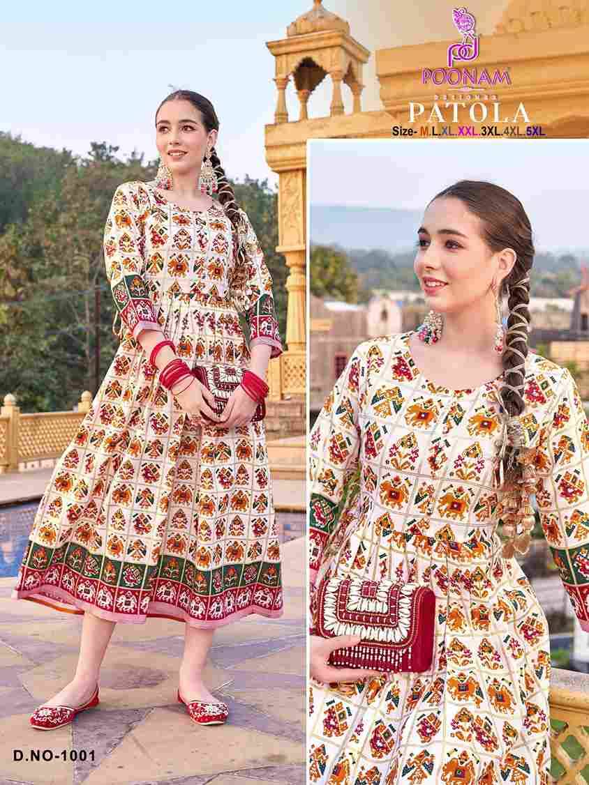 Patola By Poonam Designer 1001 To 1004 Series Designer Stylish Fancy Colorful Beautiful Party Wear & Ethnic Wear Collection Cotton Gown At Wholesale Price