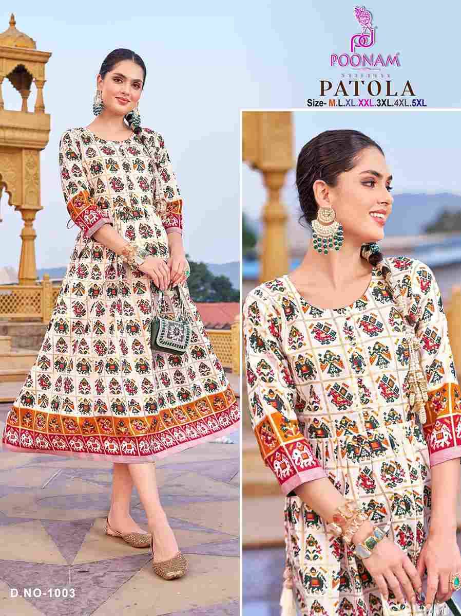 Patola By Poonam Designer 1001 To 1004 Series Designer Stylish Fancy Colorful Beautiful Party Wear & Ethnic Wear Collection Cotton Gown At Wholesale Price