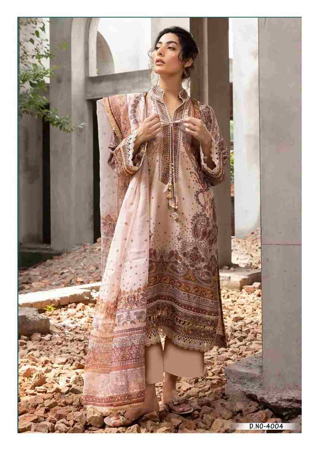 Qurbat Vol-4 By Mizaj 4001 To 4006 Series Beautiful Suits Colorful Stylish Fancy Casual Wear & Ethnic Wear Premium Cotton Print Dresses At Wholesale Price