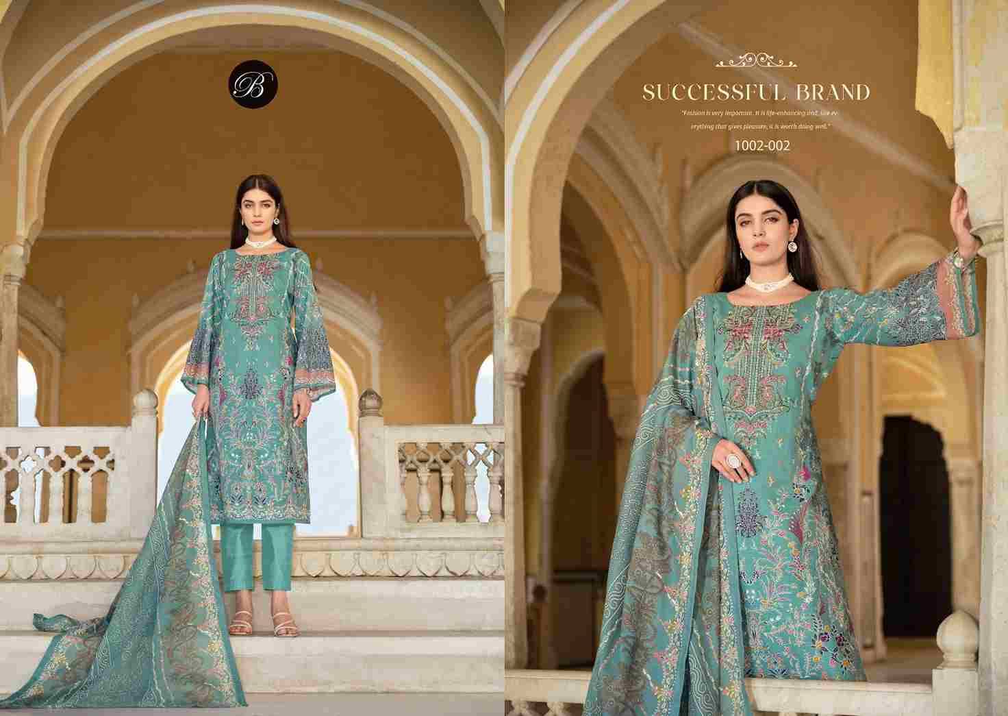 Naira Vol-82 By Belliza 1002-001 To 1002-008 Series Beautiful Festive Suits Stylish Fancy Colorful Casual Wear & Ethnic Wear Pure Cotton Print Dresses At Wholesale Price