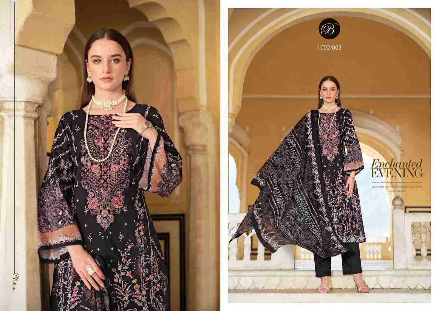 Naira Vol-82 By Belliza 1002-001 To 1002-008 Series Beautiful Festive Suits Stylish Fancy Colorful Casual Wear & Ethnic Wear Pure Cotton Print Dresses At Wholesale Price