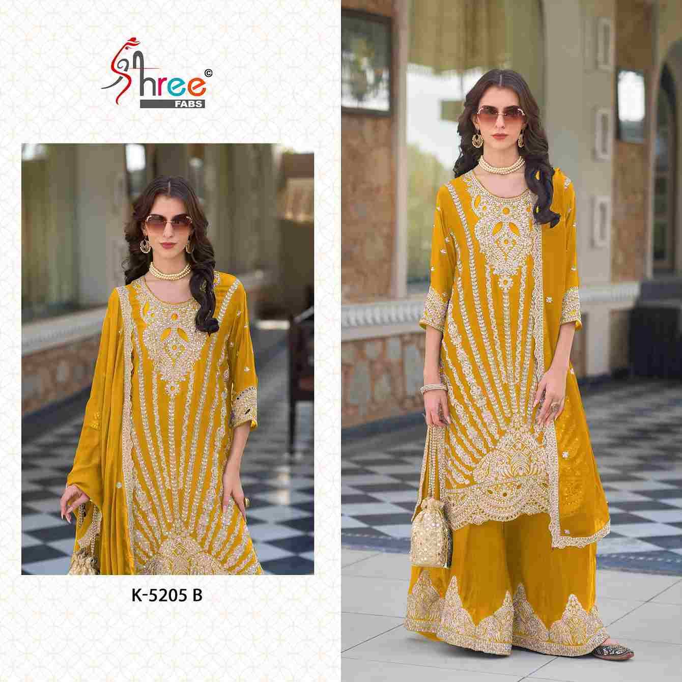 Shree Fabs Hit Design K-5205 Colours By Shree Fabs K-5205-A To K-5205-C Series Designer Pakistani Suits Beautiful Fancy Stylish Colorful Party Wear & Occasional Wear Chinnon Embroidery Dresses At Wholesale Price