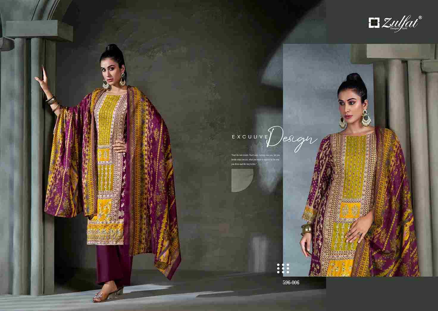 Aayat Vol-5 By Zulfat 596-001 To 596-006 Series Beautiful Festive Suits Stylish Fancy Colorful Casual Wear & Ethnic Wear Pure Rayon Print Dresses At Wholesale Price