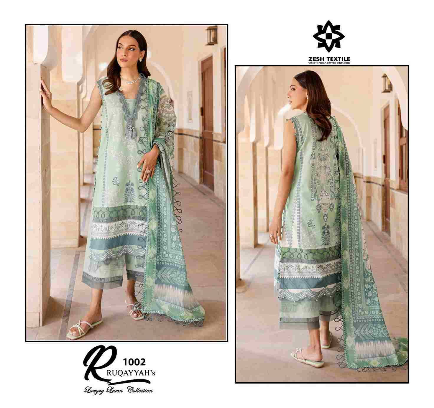 Ruqayyah By Zesh Textile 1001 To 1006 Series Beautiful Pakistani Suits Colorful Stylish Fancy Casual Wear & Ethnic Wear Pure Lawn Dresses At Wholesale Price