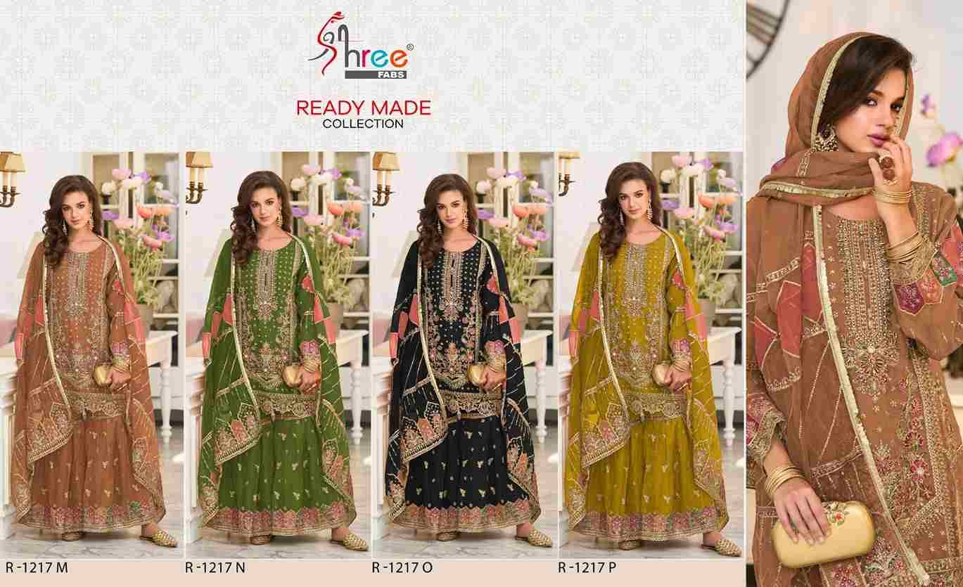 Shree Fabs Hit Design R-1217 Colours Vol-4 By Shree Fabs R-1217-M To R-1217-P Series Pakistani Suits Beautiful Fancy Colorful Stylish Party Wear & Occasional Wear Organza Embroidery Dresses At Wholesale Price