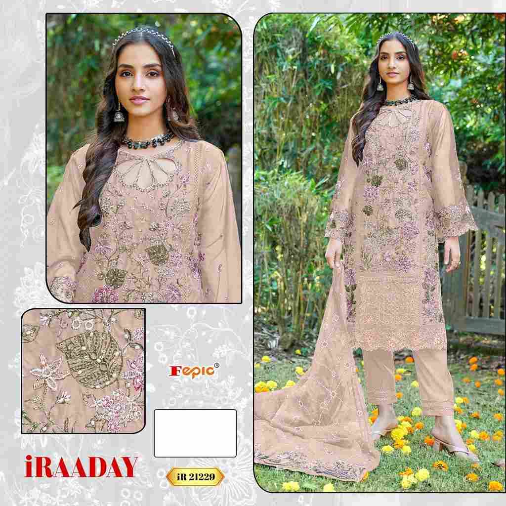 Fepic 21229 Colours By Fepic 21229-A To 21229-C Series Beautiful Pakistani Suits Colorful Stylish Fancy Casual Wear & Ethnic Wear Organza Embroidered Dresses At Wholesale Price