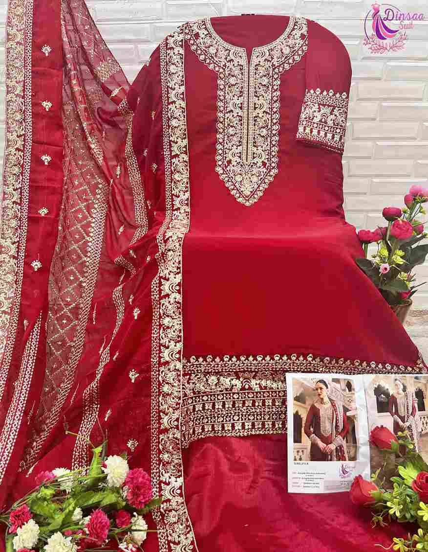 Dinsaa Hit Design 272 Colours By Dinssa Suits 272-A To 272-B Series Pakistani Suits Beautiful Fancy Colorful Stylish Party Wear & Occasional Wear Georgette Embroidery Dresses At Wholesale Price