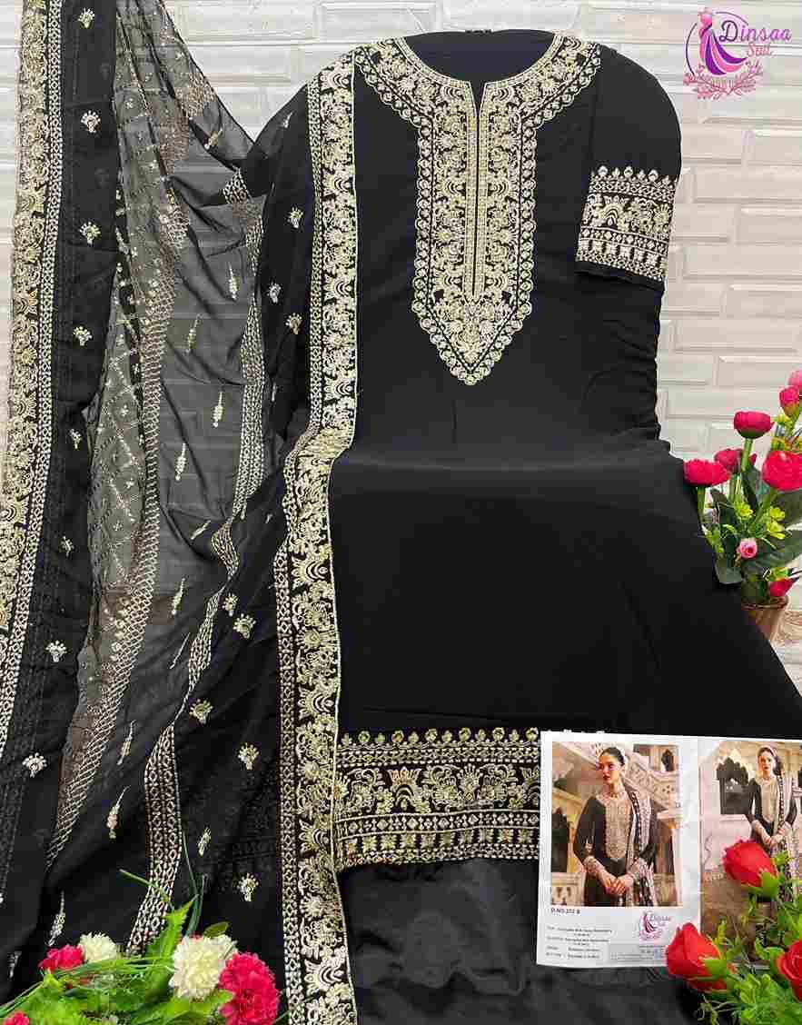 Dinsaa Hit Design 272 Colours By Dinssa Suits 272-A To 272-B Series Pakistani Suits Beautiful Fancy Colorful Stylish Party Wear & Occasional Wear Georgette Embroidery Dresses At Wholesale Price