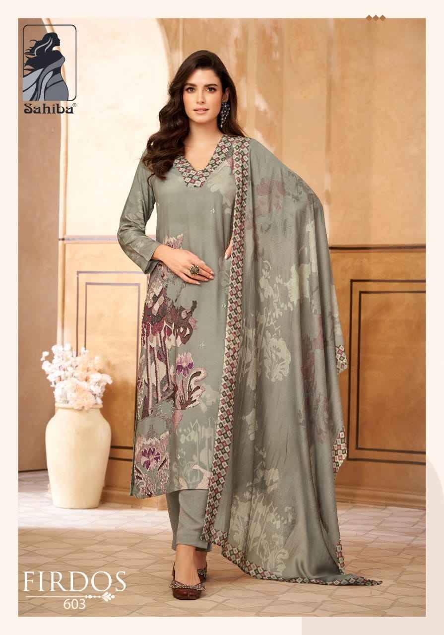 Firdos By Sahiba Fabrics Beautiful Festive Suits Colorful Stylish Fancy Casual Wear & Ethnic Wear Pure Muslin Silk Dresses At Wholesale Price