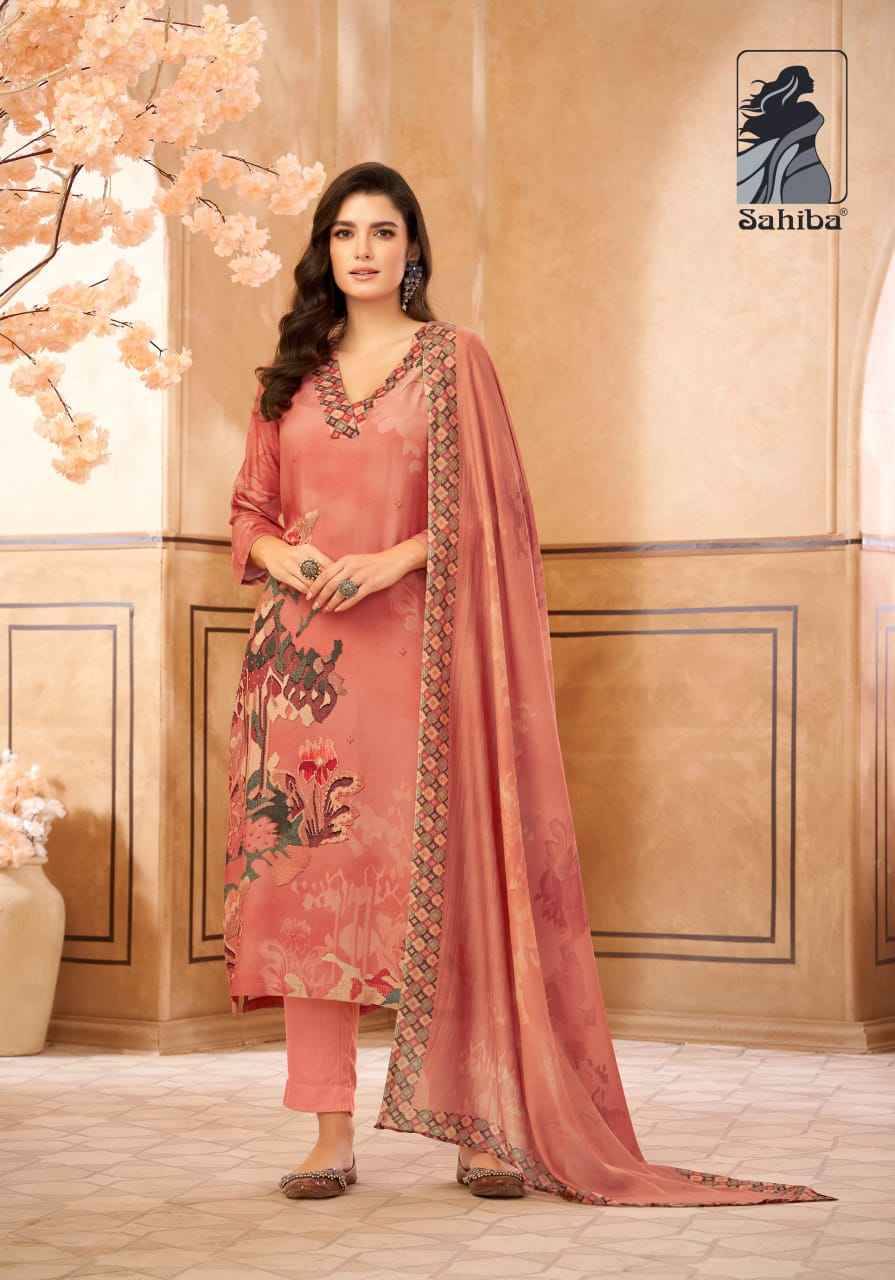 Firdos By Sahiba Fabrics Beautiful Festive Suits Colorful Stylish Fancy Casual Wear & Ethnic Wear Pure Muslin Silk Dresses At Wholesale Price