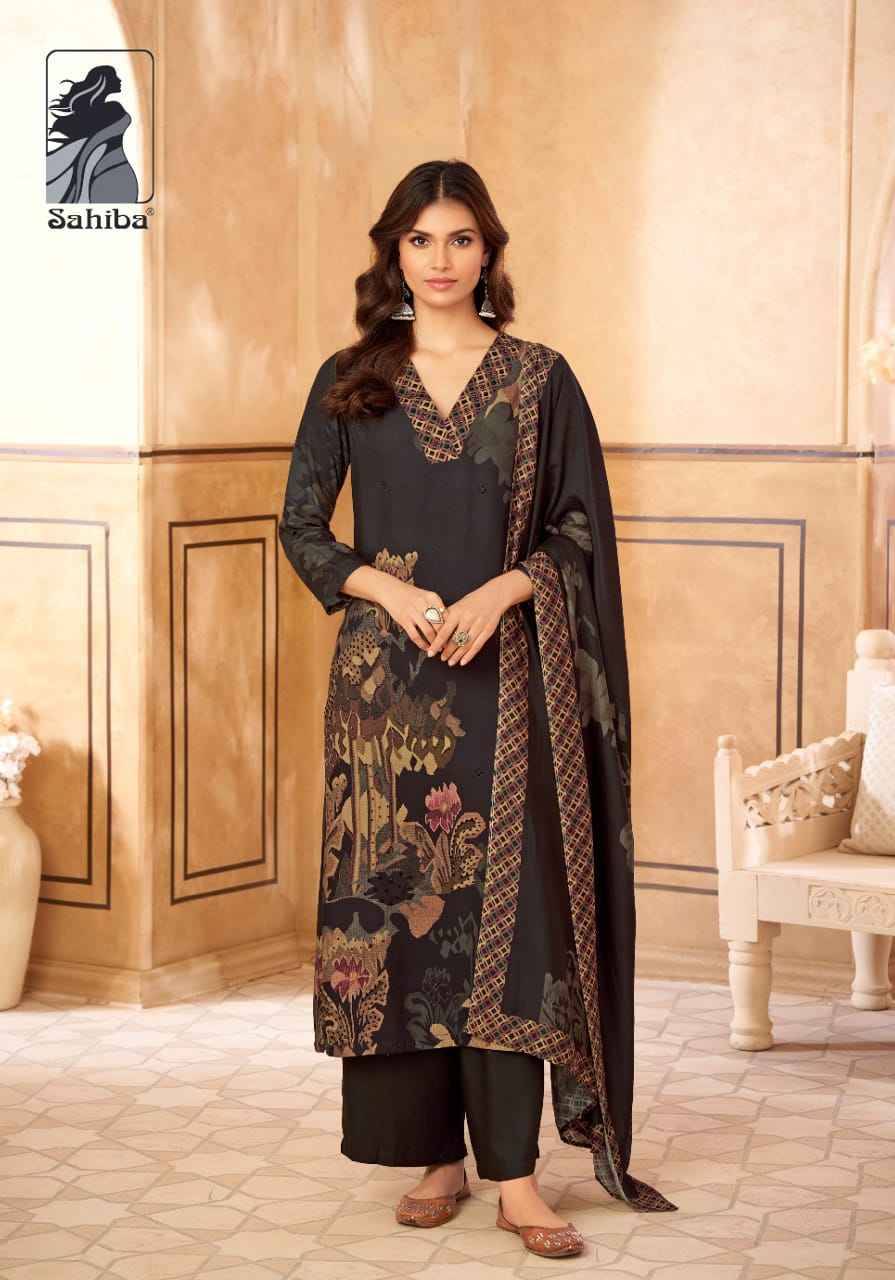 Firdos By Sahiba Fabrics Beautiful Festive Suits Colorful Stylish Fancy Casual Wear & Ethnic Wear Pure Muslin Silk Dresses At Wholesale Price