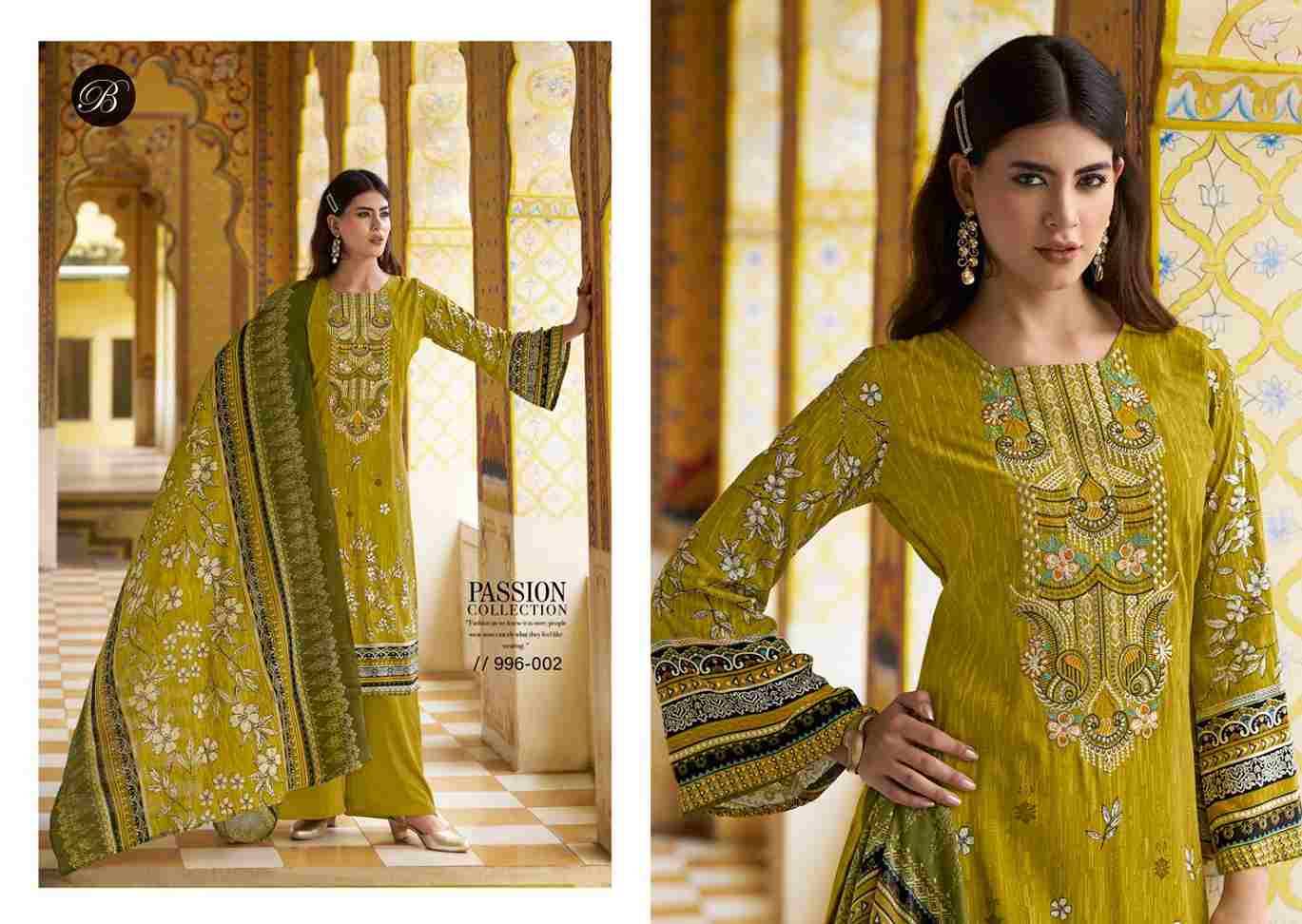 Riwayat Vol-7 By Belliza 996-001 To 996-008 Series Beautiful Festive Suits Stylish Fancy Colorful Casual Wear & Ethnic Wear Pure Viscose Rayon Print Dresses At Wholesale Price