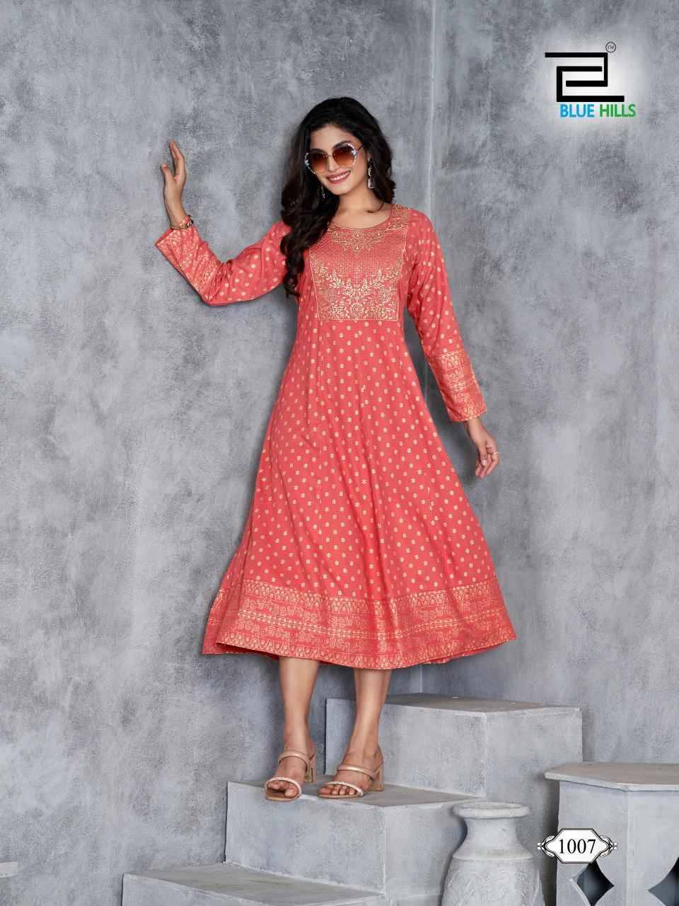 Womaniya Plus Vol-1 By Blue Hills 1001 To 1008 Series Designer Stylish Fancy Colorful Beautiful Party Wear & Ethnic Wear Collection Rayon Foil Gown At Wholesale Price