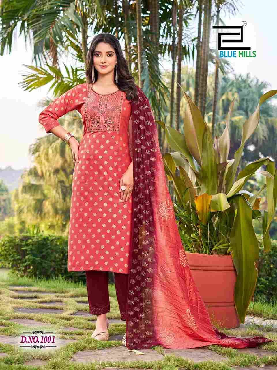 Suva By Blue Hills 1001 To 1008 Series Beautiful Festive Suits Colorful Stylish Fancy Casual Wear & Ethnic Wear Rayon Print Dresses At Wholesale Price