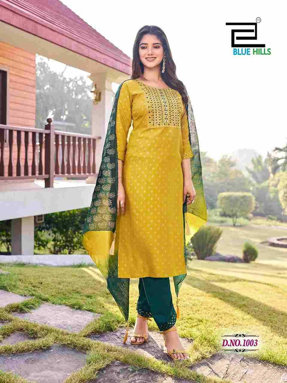 Suva By Blue Hills 1001 To 1008 Series Beautiful Festive Suits Colorful Stylish Fancy Casual Wear & Ethnic Wear Rayon Print Dresses At Wholesale Price