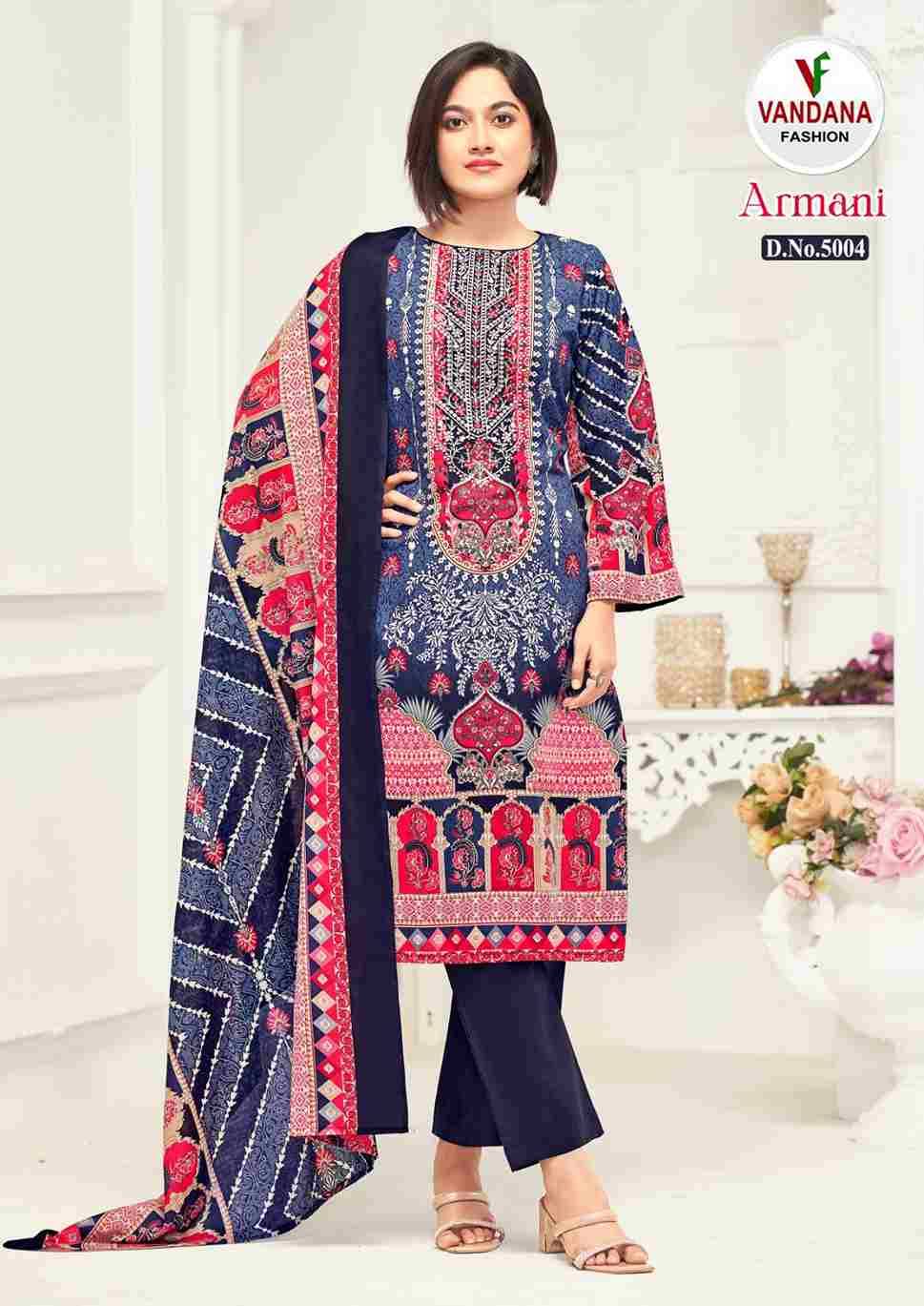 Armani Vol-5 By Vandana Fashion 5001 To 5008 Series Beautiful Festive Suits Stylish Fancy Colorful Casual Wear & Ethnic Wear Pure Cotton Print Dresses At Wholesale Price