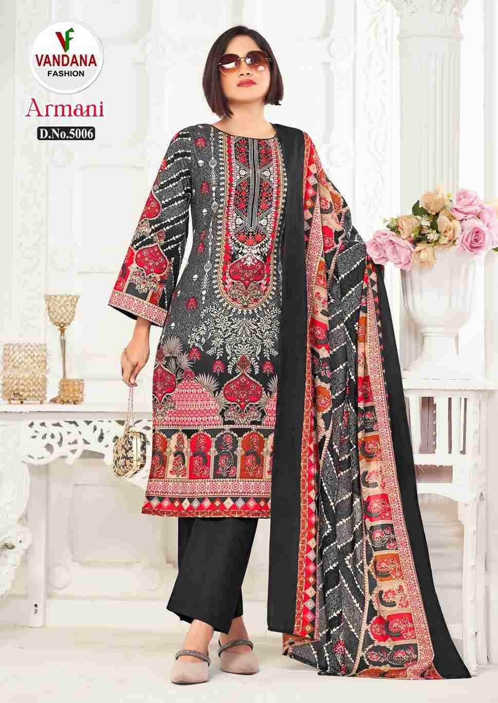 Armani Vol-5 By Vandana Fashion 5001 To 5008 Series Beautiful Festive Suits Stylish Fancy Colorful Casual Wear & Ethnic Wear Pure Cotton Print Dresses At Wholesale Price