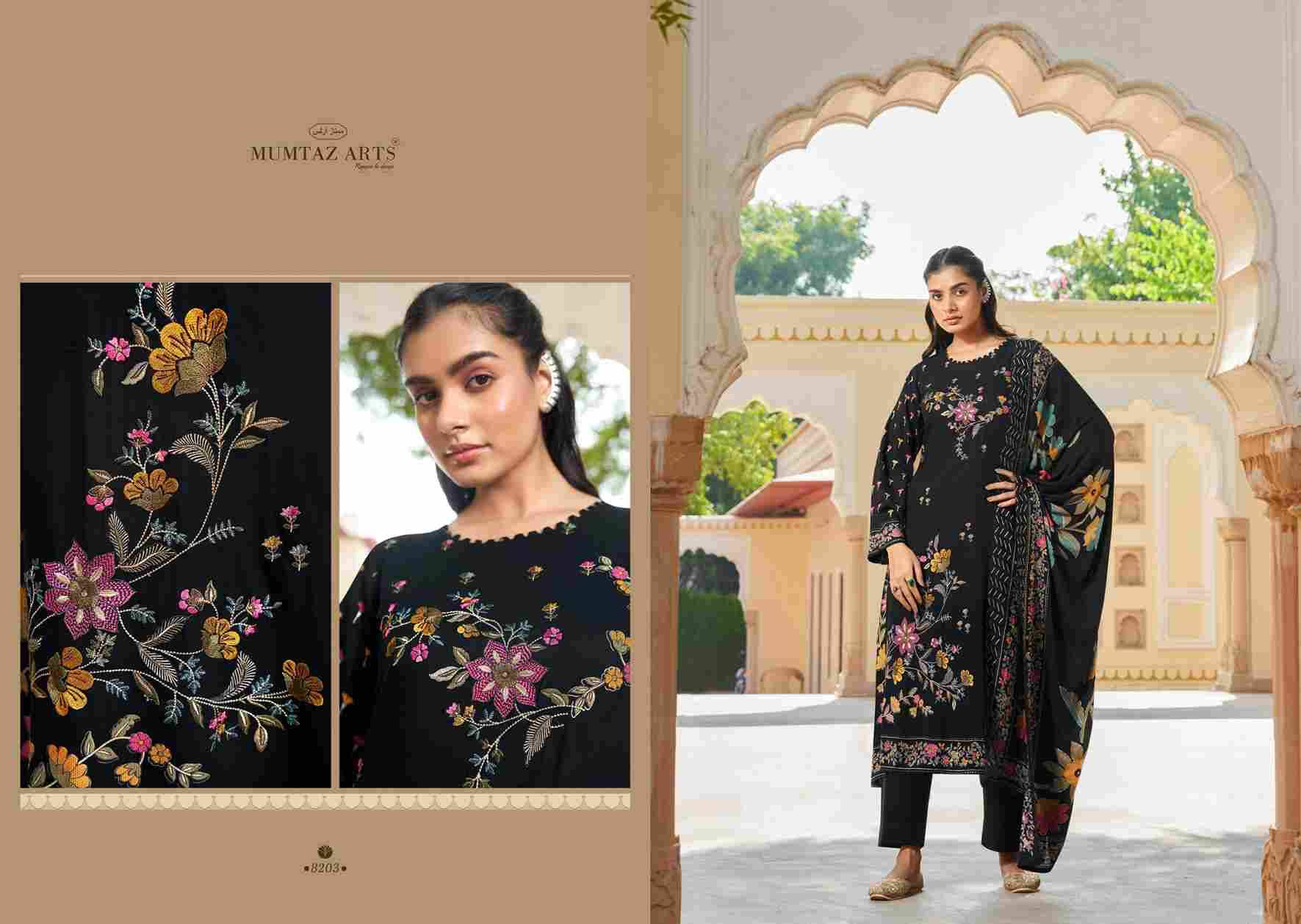 Rosy By Mumtaz Arts 8201 To 8204 Series Beautiful Festive Suits Colorful Stylish Fancy Casual Wear & Ethnic Wear Pure Viscose Pashmina Print Dresses At Wholesale Price