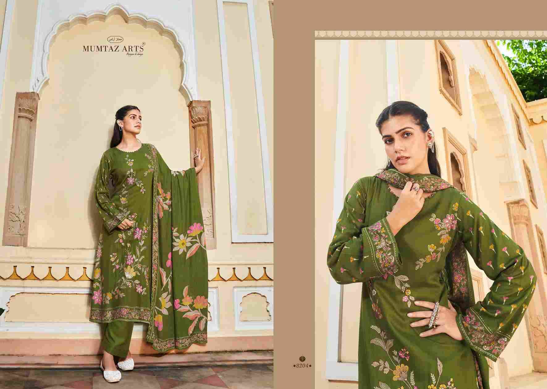 Rosy By Mumtaz Arts 8201 To 8204 Series Beautiful Festive Suits Colorful Stylish Fancy Casual Wear & Ethnic Wear Pure Viscose Pashmina Print Dresses At Wholesale Price