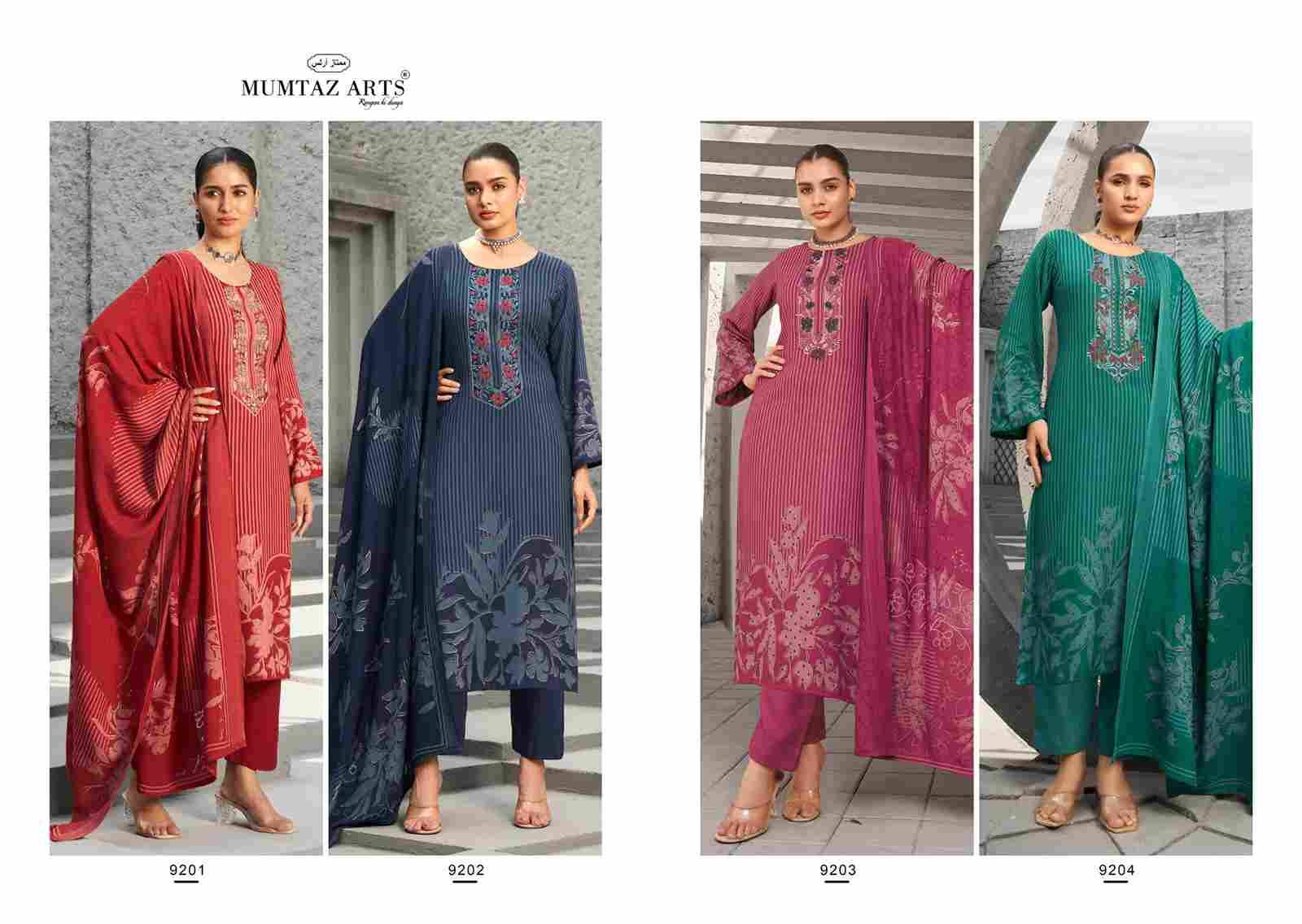 Zohra By Mumtaz Arts 9201 To 9204 Series Beautiful Festive Suits Colorful Stylish Fancy Casual Wear & Ethnic Wear Pure Viscose Pashmina Print Dresses At Wholesale Price