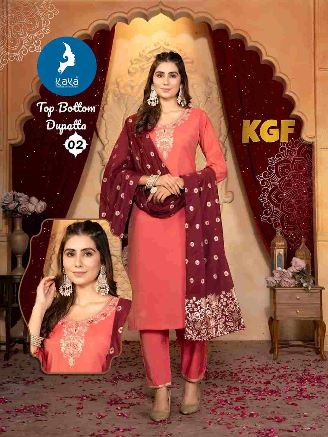 KGF By Kaya 01 To 06 Series Designer Festive Suits Collection Beautiful Stylish Fancy Colorful Party Wear & Occasional Wear Roman Shimmer Print Dresses At Wholesale Price