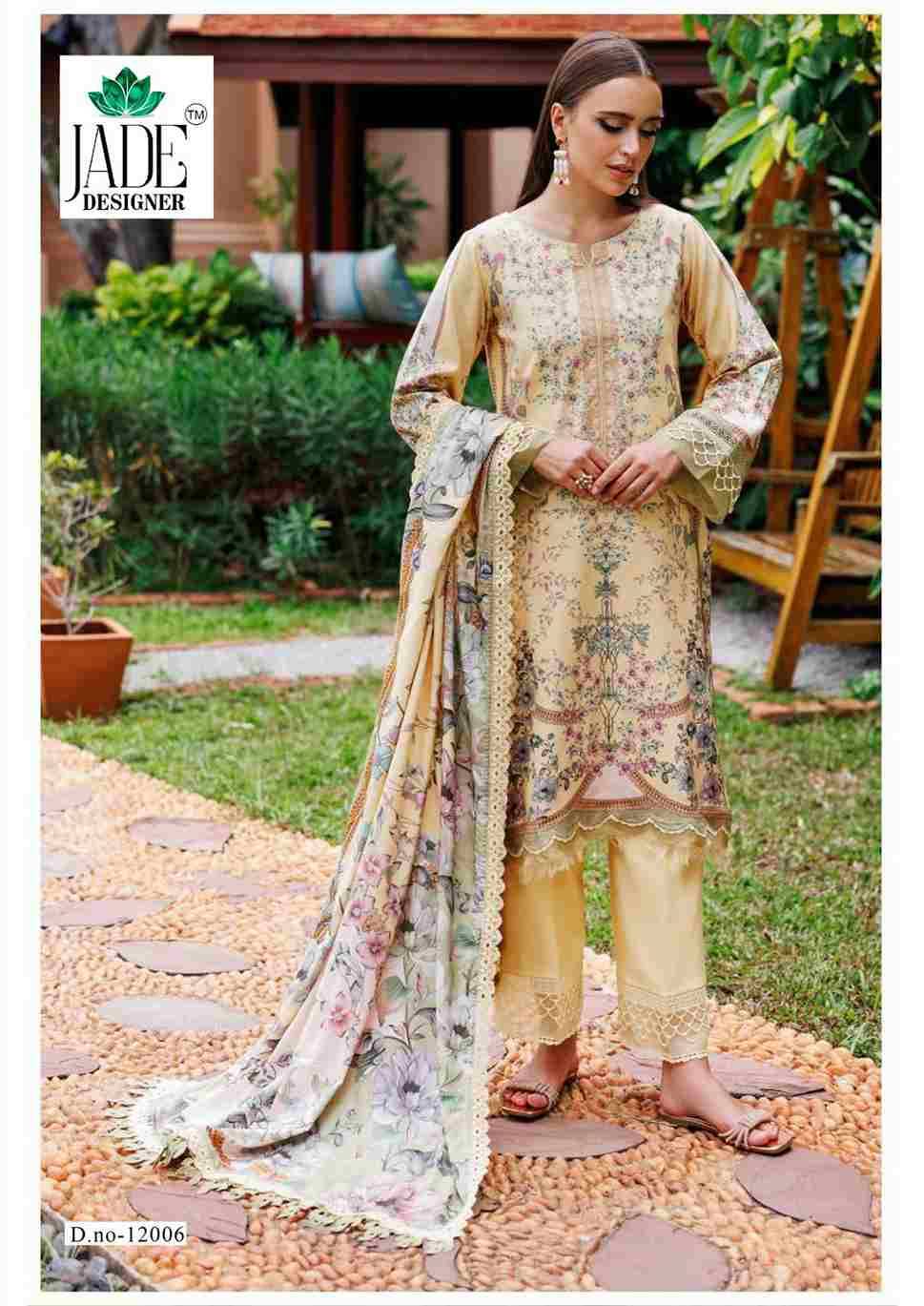 Crimsons Vol-12 By Jade 12001 To 12006 Series Beautiful Festive Suits Colorful Stylish Fancy Casual Wear & Ethnic Wear Pure Lawn Cotton Embroidered Dresses At Wholesale Price