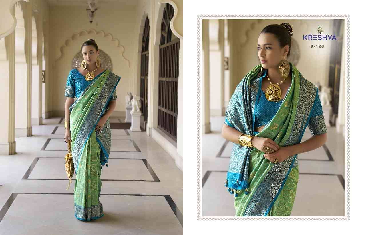 Rupali By Kreshva 124 To 129 Series Indian Traditional Wear Collection Beautiful Stylish Fancy Colorful Party Wear & Occasional Wear Banarasi Silk Sarees At Wholesale Price