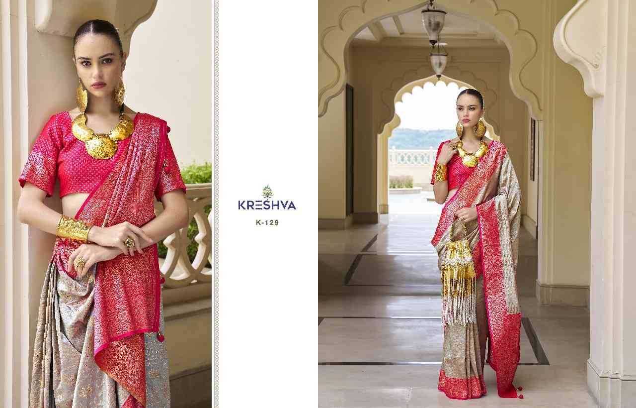 Rupali By Kreshva 124 To 129 Series Indian Traditional Wear Collection Beautiful Stylish Fancy Colorful Party Wear & Occasional Wear Banarasi Silk Sarees At Wholesale Price