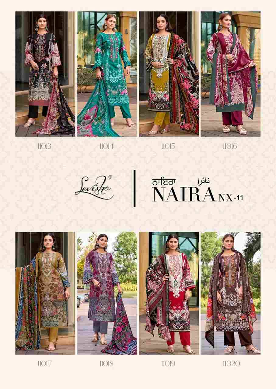 Naira Nx Vol-11 By Levisha 11013 To 11020 Series Beautiful Festive Suits Stylish Fancy Colorful Casual Wear & Ethnic Wear Cambric Lawn Cotton Dresses At Wholesale Price