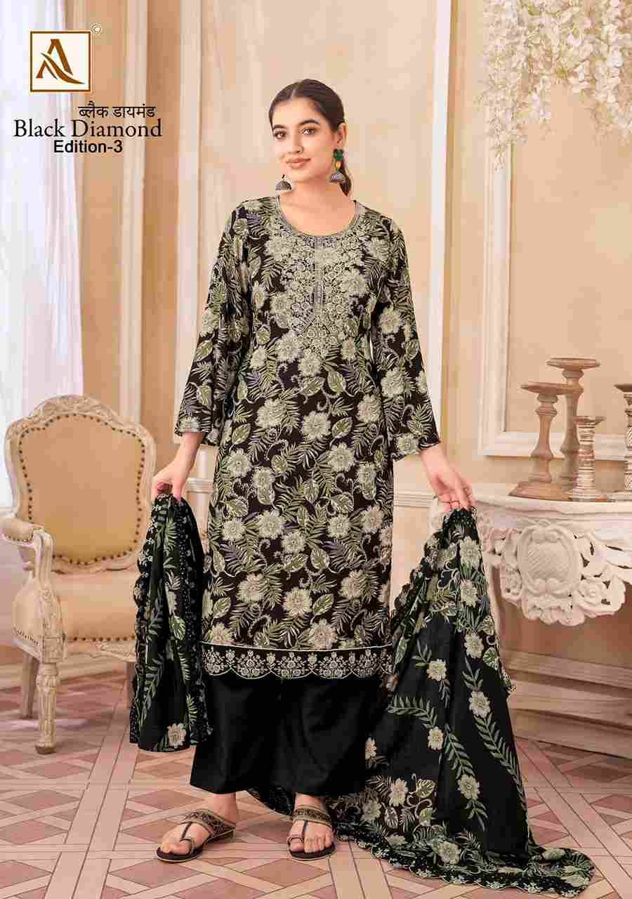 Black Diamond Vol-3 By Alok Suit 1715-001 To 1715-008 Series Beautiful Festive Suits Colorful Stylish Fancy Casual Wear & Ethnic Wear Pure Rayon Dresses At Wholesale Price