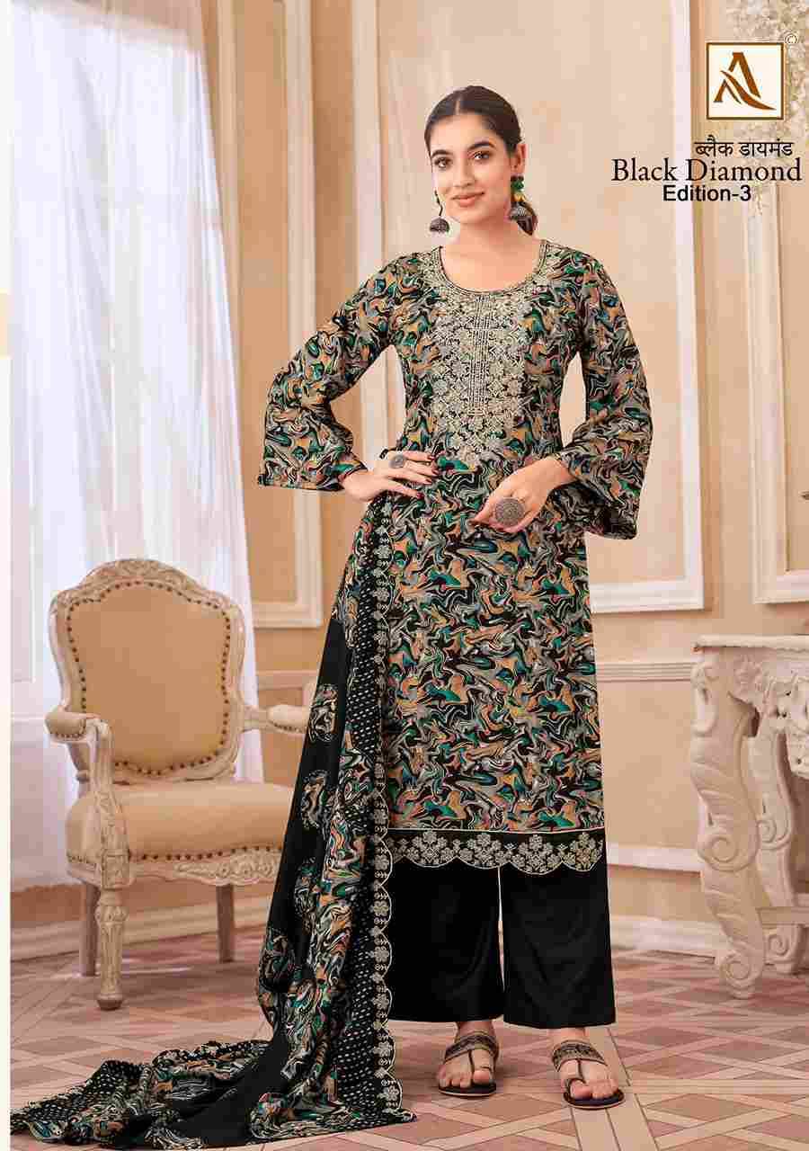 Black Diamond Vol-3 By Alok Suit 1715-001 To 1715-008 Series Beautiful Festive Suits Colorful Stylish Fancy Casual Wear & Ethnic Wear Pure Rayon Dresses At Wholesale Price