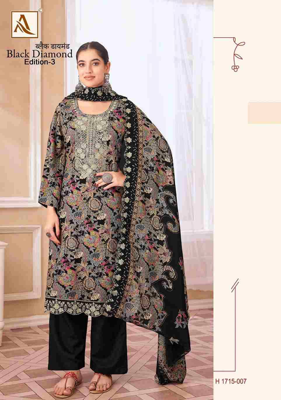 Black Diamond Vol-3 By Alok Suit 1715-001 To 1715-008 Series Beautiful Festive Suits Colorful Stylish Fancy Casual Wear & Ethnic Wear Pure Rayon Dresses At Wholesale Price