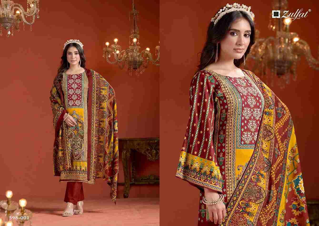 Sajni Vol-2 By Zulfat 598-001 To 598-006 Series Beautiful Festive Suits Stylish Fancy Colorful Casual Wear & Ethnic Wear Pure Jam Cotton Print Dresses At Wholesale Price