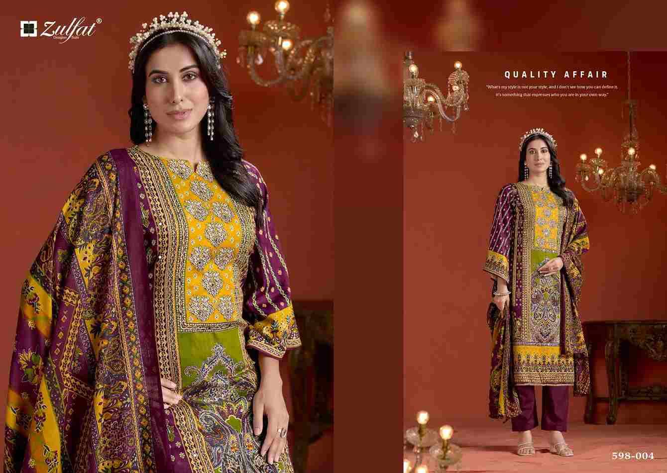 Sajni Vol-2 By Zulfat 598-001 To 598-006 Series Beautiful Festive Suits Stylish Fancy Colorful Casual Wear & Ethnic Wear Pure Jam Cotton Print Dresses At Wholesale Price