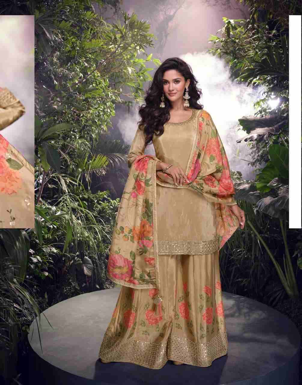 Sehenaaz By Sayuri 5709 To 5711 Series Beautiful Sharara Suits Stylish Fancy Colorful Casual Wear & Ethnic Wear Chinnon Silk Dresses At Wholesale Price