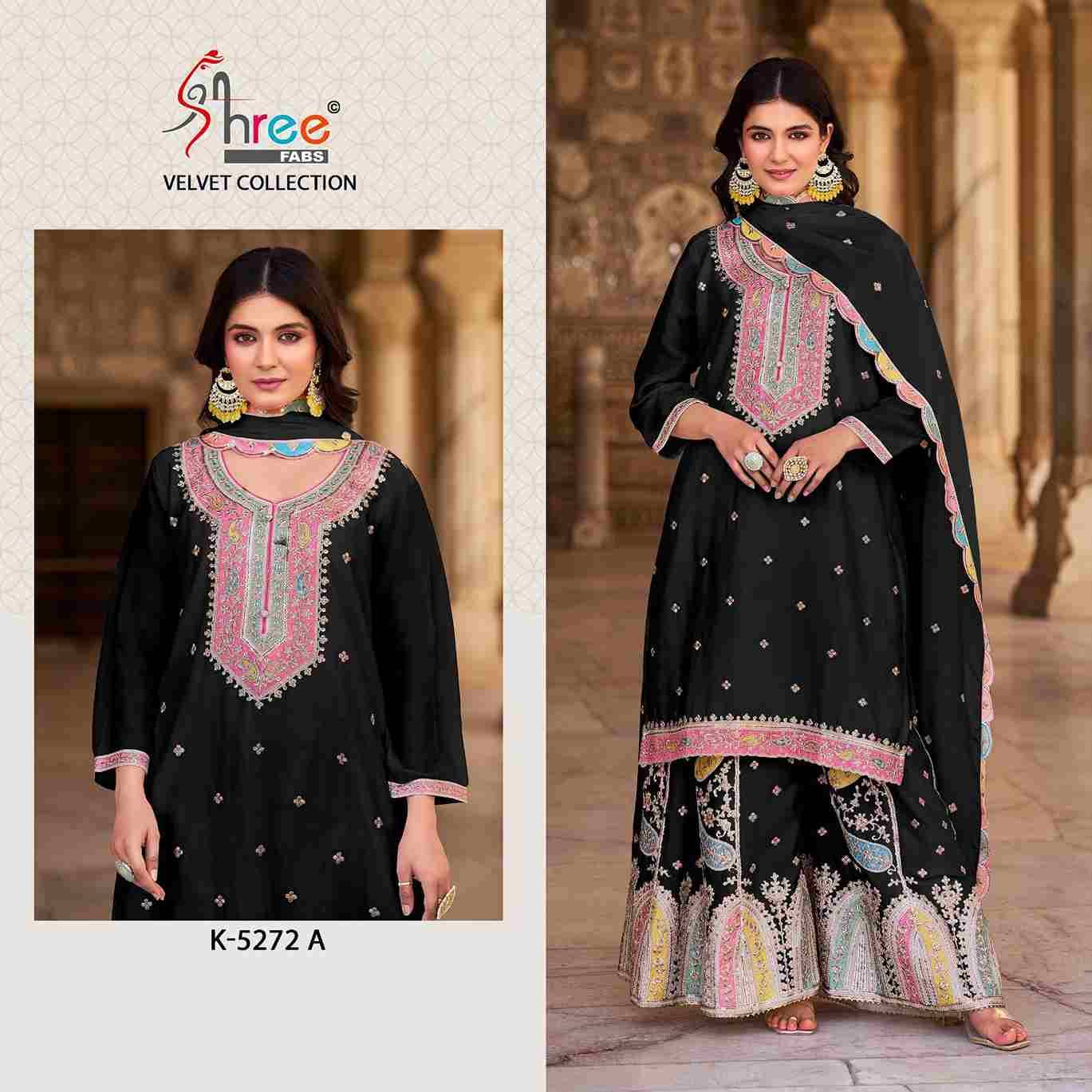 Shree Fabs Hit Design K-5272 Colours By Shree Fabs K-5272-A To K-5272-C Series Beautiful Pakistani Suits Colorful Stylish Fancy Casual Wear & Ethnic Wear Velvet Embroidered Dresses At Wholesale Price