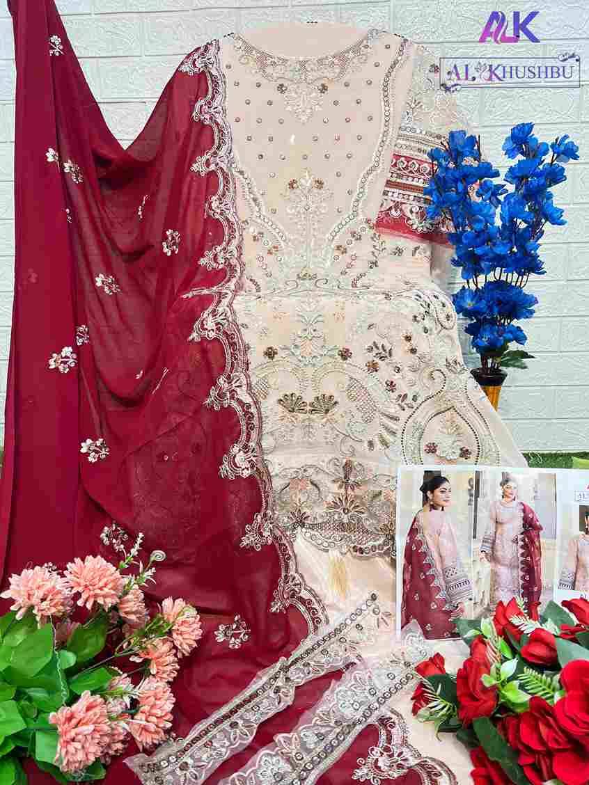 Agha Noor By Al Khushbu 6003 To 6005 Series Beautiful Pakistani Suits Colorful Stylish Fancy Casual Wear & Ethnic Wear Faux Georgette Dresses At Wholesale Price